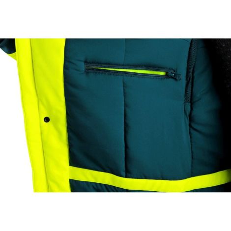 Męska kurtka ostrzegawcza zimowa softshell CXS Bedford Winter Canis kolor żółto-petrolowy - 7